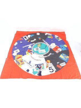 Chanel Vintage Tag Large Scarf CC Logo Shawl Ree